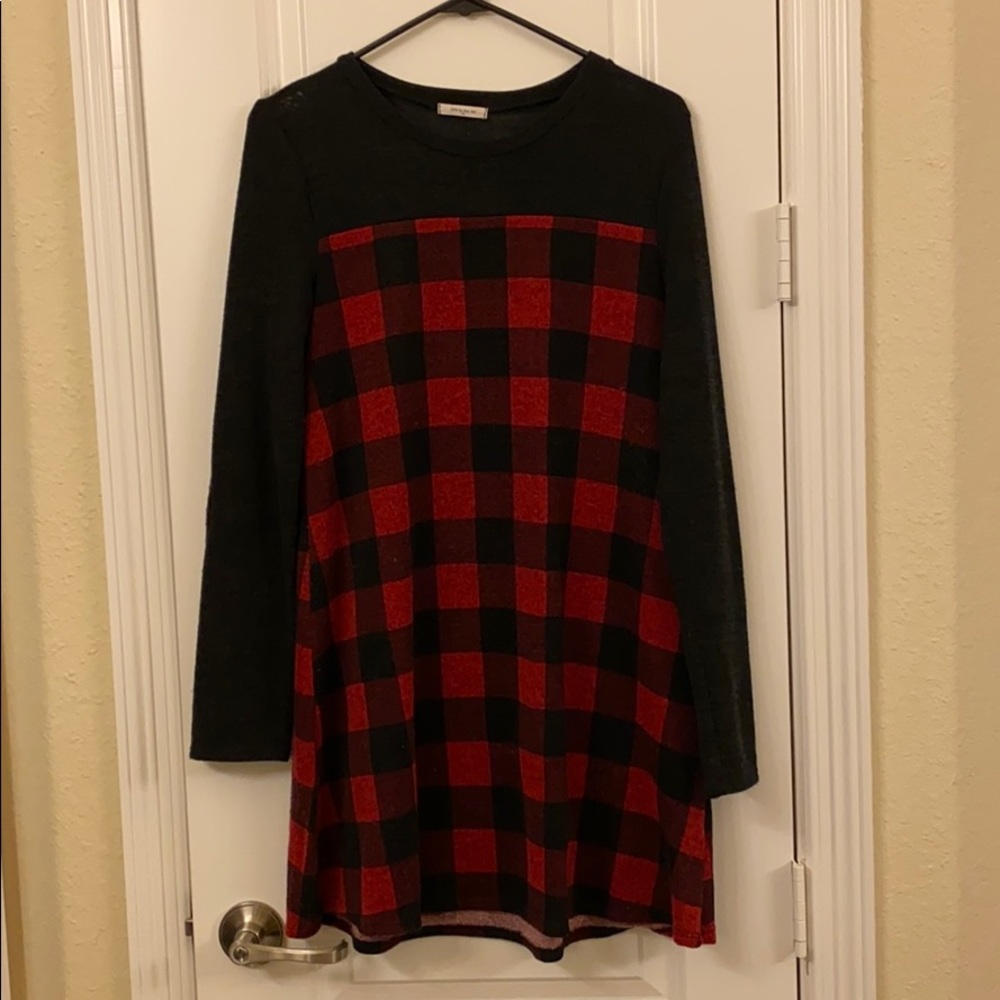 Buffalo plaid Christmas dress